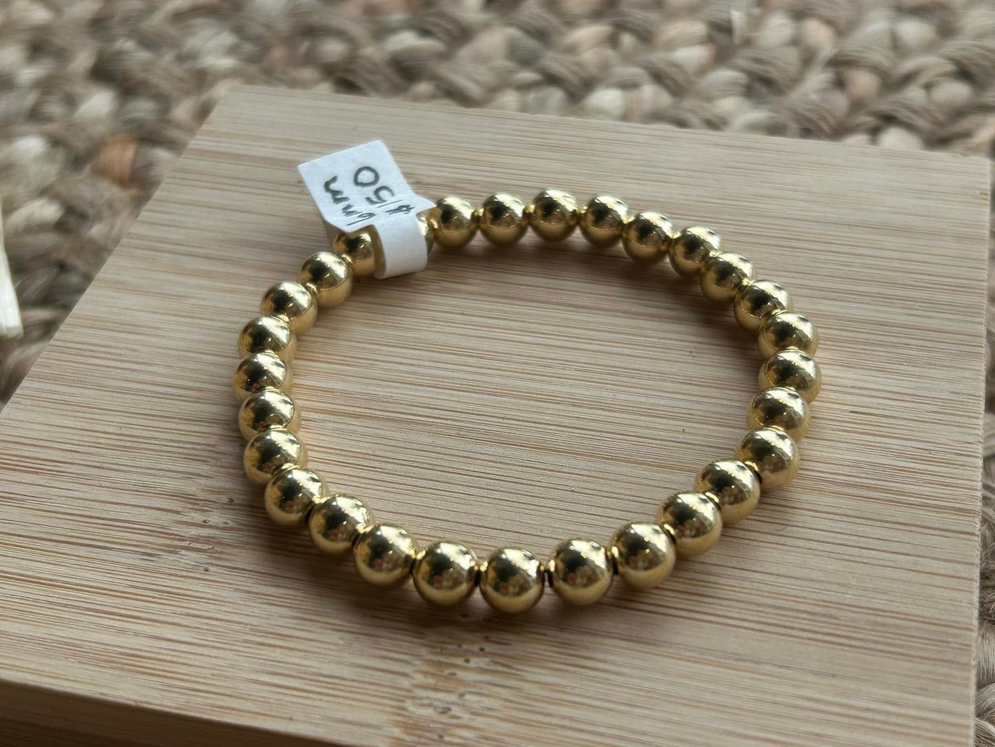 6mm Gold Stretch Bracelet